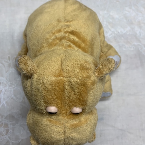 8" light brown Ganz Webkinz Mud Hippo plush stuff animal pink eyelids - Picture 10 of 10